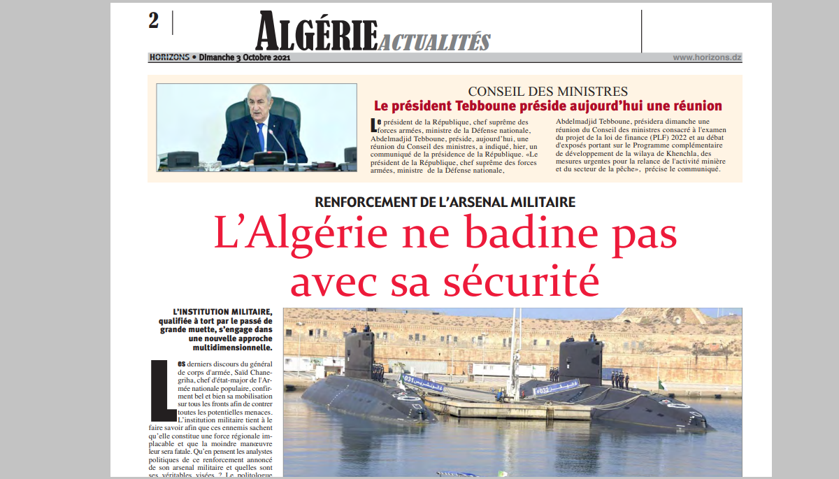 L’Algérie ne badine pas avec sa sécurité-L’ANP une armée moderne-