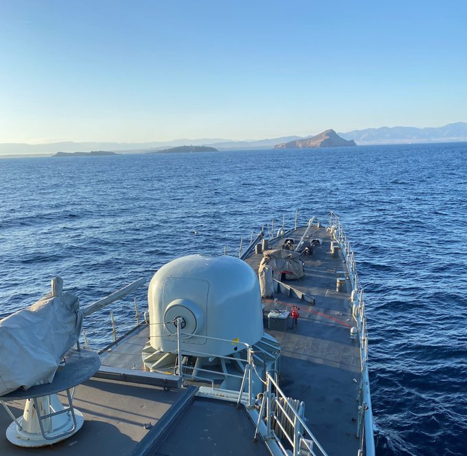 Maroc: Photo du bateau de guerre espagnol aux Îles Zaffarines