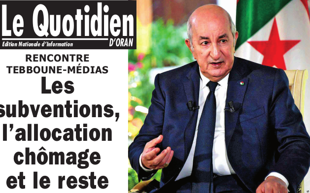 Tebboune sur les subventions, l’allocation chômage et le reste