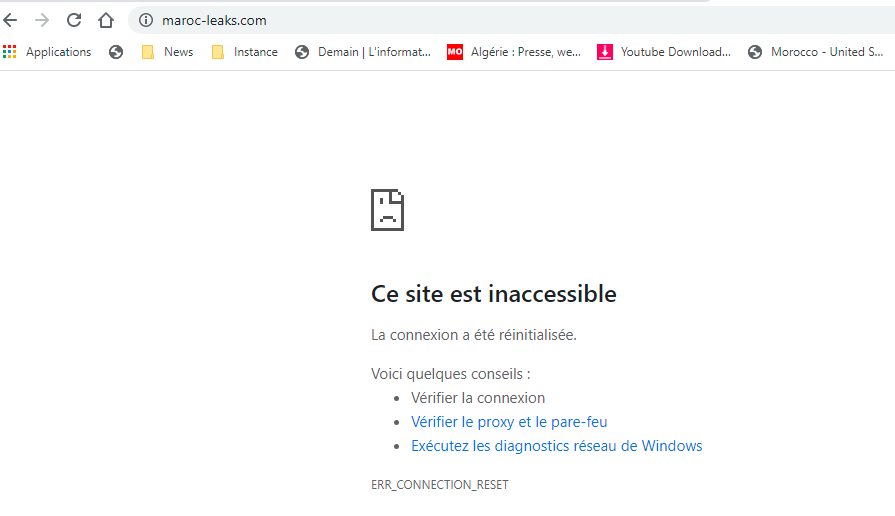 Le site Marocleaks inaccessible en Algérie