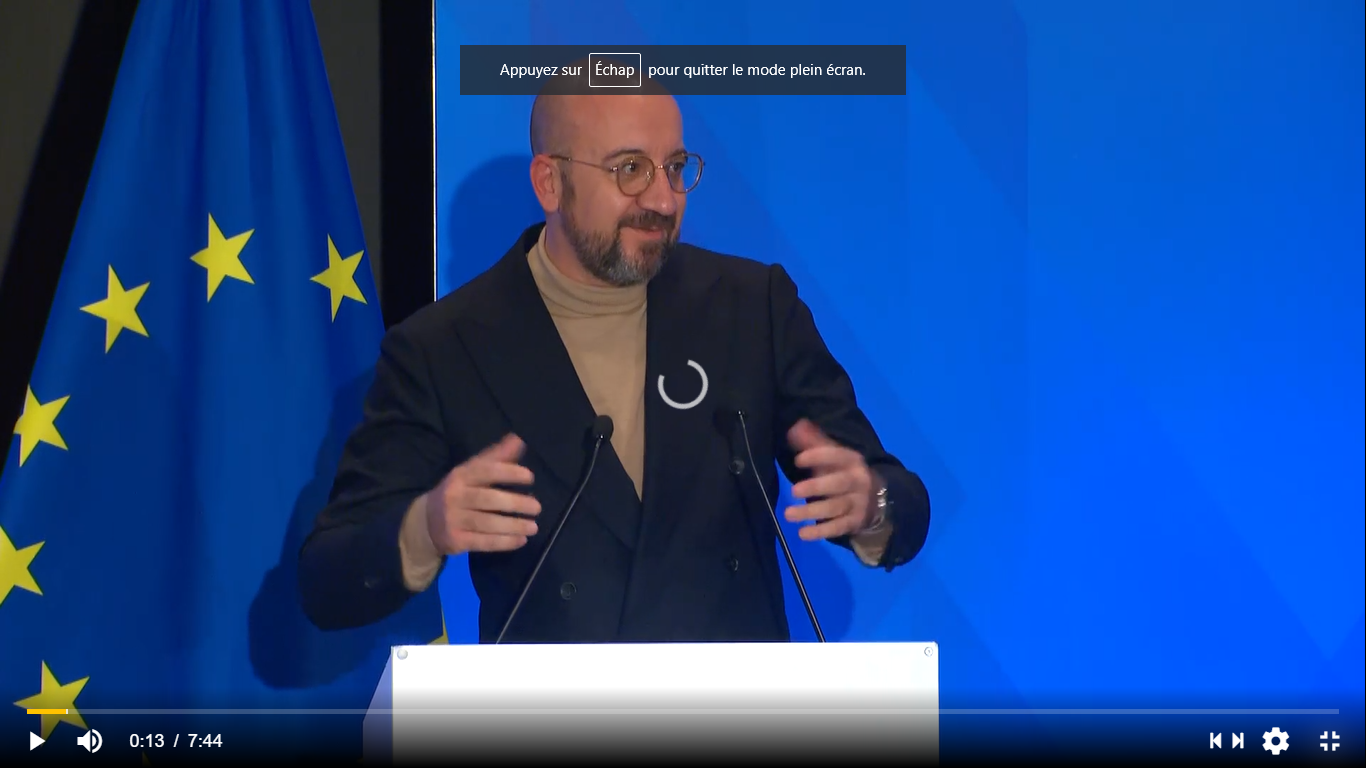 Conférence des ambassadeurs de l’UE: Discours de Charles Michel